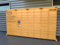 An Amazon locker that Amazon customers can use as a pick up point for mail ordered products