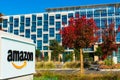 Amazon logo at Amazon.com campus in Silicon Valley Royalty Free Stock Photo