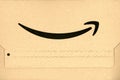 Amazon logo on a parcel Royalty Free Stock Photo