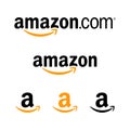 Amazon Logo . Set . Royalty Free Stock Photo