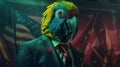 Amazon Parrot as Politician Artwork