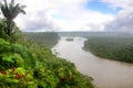 Amazon Rainforest Horizon With River On A Rainy Day Royalty Free Stock Photo