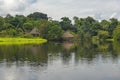 Amazon Rainforest Lodge Reflection, South America Royalty Free Stock Photo