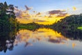 Amazon Rainforest Sunset, South America Royalty Free Stock Photo