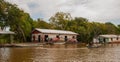 Amazon river, Amazonas, Brazil: Wooden local huts, houses on the Amazon river in Brazil