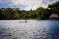 Amazon river jungle house boat Royalty Free Stock Photo