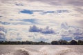 Amazon river jungle with sunshine and blue sky