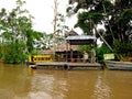 Amazon river, Peru - 10 May 2011: Indian village on Amazon river, Peru, South America Royalty Free Stock Photo