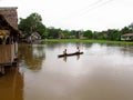 Amazon river, Peru - 12 May 2011: Indian village on Amazon river, Peru, South America