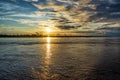 Amazon River Sunset Royalty Free Stock Photo