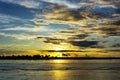 Amazon River Sunset Royalty Free Stock Photo