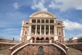 Amazon Theatre with blue sky, opera house in Manaus, Brazil