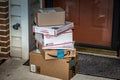 Amazon and USPS Packages Delivered Royalty Free Stock Photo