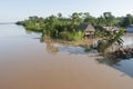 Amazonas village. Typical indian tribes settlement in Amazon