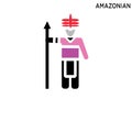 Amazonian icon symbol design isolated on white background