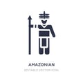 amazonian icon on white background. Simple element illustration from People concept