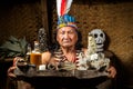 Amazonian Shaman Portrait Royalty Free Stock Photo