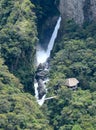 Amazonian waterfall in the Andes. Banos. Ecuador Royalty Free Stock Photo