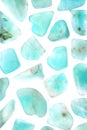 Amazonite jewel texture on light surface background Royalty Free Stock Photo