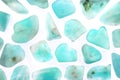 Amazonite jewel texture on light surface background Royalty Free Stock Photo