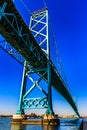 Ambassador Bridge, Windsor, Ontario, Canada. Royalty Free Stock Photo