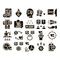 Ambassador Creative Glyph Set Vector