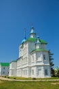 Ambassadorial Holy Transfiguration Monastery on the shore of Lake Baikal. Royalty Free Stock Photo