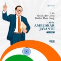 Banner design of Happy Ambedkar Jayanti Royalty Free Stock Photo