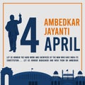 Banner design of Happy Ambedkar Jayanti Royalty Free Stock Photo