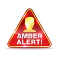 Amber Alert Warning Icon Illustration