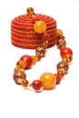 Amber beads Royalty Free Stock Photo