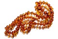 Amber beads with reflection Royalty Free Stock Photo