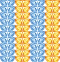 Amber and blue topaz leaves seamless texture vector