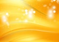 Amber Color Bokeh Wave Background Vector