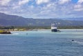 Amber Cove Port With Large Cruise Ship