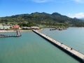 Amber Cover Cruise port in Puerto Plata, Dominican Republic - 12/12/17 - cruise ship passengers returning to the ship in Amber Cov Royalty Free Stock Photo