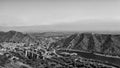 Amber Fort as seen from the parapets of Jaigarh fort Royalty Free Stock Photo