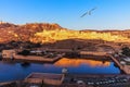 Amber Fort full view, Jaipur, Rajasthan, India Royalty Free Stock Photo