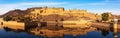 Amber Fort, full view panorama, Jaipur, Rajasthan. India Royalty Free Stock Photo