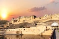 Amber Fort of India, Jaipur, full view at sunset Royalty Free Stock Photo