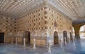 Amer Fort ancient medieval architecture artwork at Jaipur, Rajasthan, India Royalty Free Stock Photo