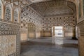 Amber Fort Jaipur Rajasthan glass room with medieval intricate art work Royalty Free Stock Photo