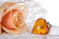 Amber heart Royalty Free Stock Photo