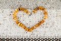 Amber heart Royalty Free Stock Photo
