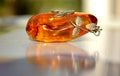 Amber mineral adornment Royalty Free Stock Photo