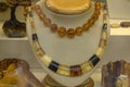 Amber necklage in jewelry
