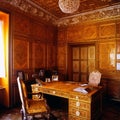 Amber office, wall decoration, table and all items made of real amber, unusual interior design