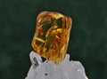 Amber on rock crystal Royalty Free Stock Photo