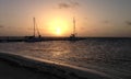 Ambergris Caye sunrise over dock
