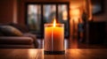 ambiance candle at home Royalty Free Stock Photo